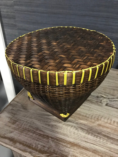 Natural Bamboo Fiber Woven Drum - Large Size from Three Piece Set