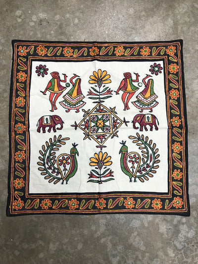 Indian Tapestry with Black Border