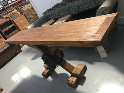 Wooden Console Table with Wheel