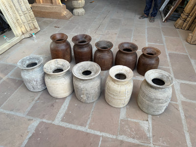 Bleached Wooden Pot