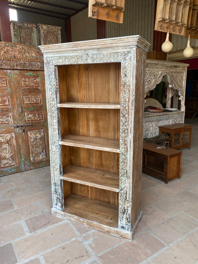 Bleached Wooden Bookshelf