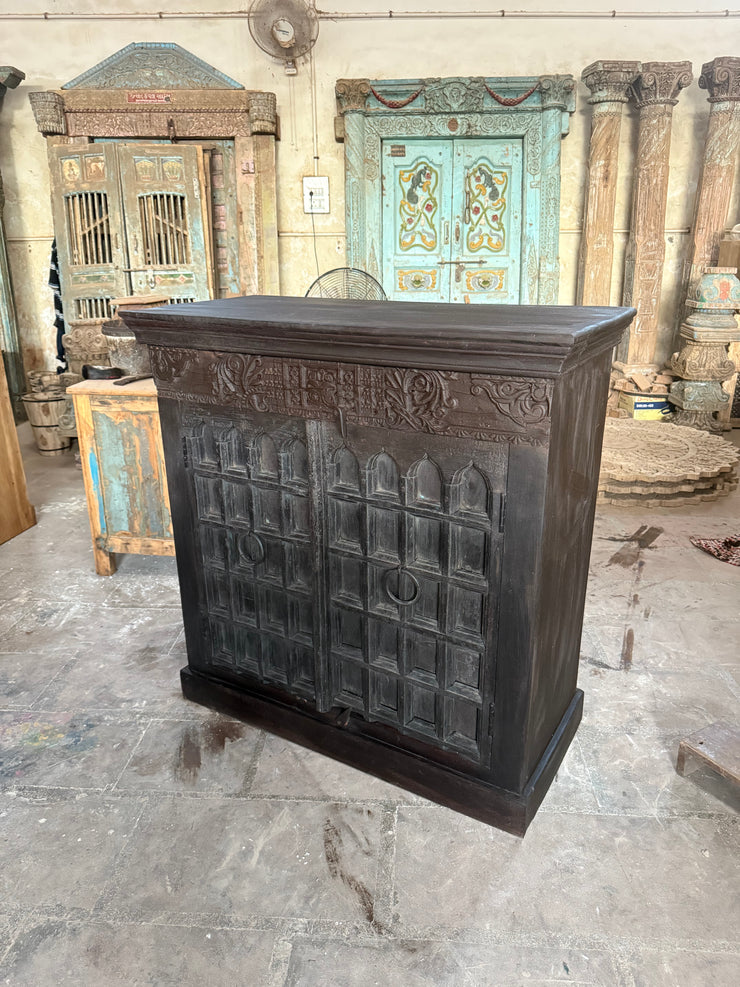 Matte Black 2 Door Wooden Sideboard