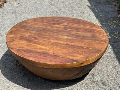 Wooden Wheel Coffee Table