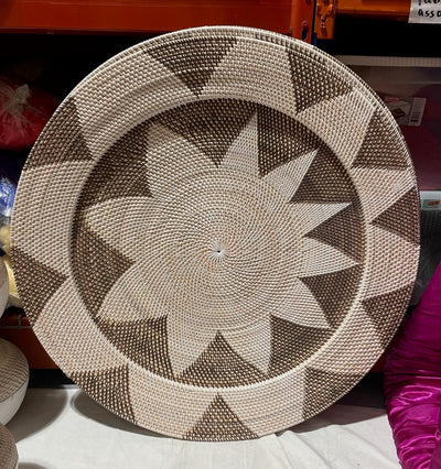 Rattan natural Woven Plate