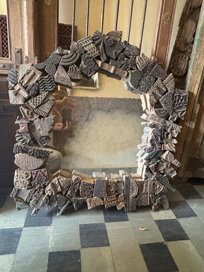 Wooden Printing Block Frame