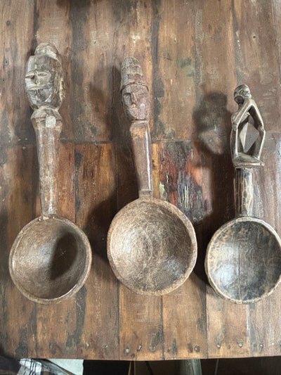 Wooden spoon with figure