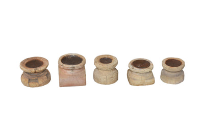 Bleached Wooden Seader Candle Stand