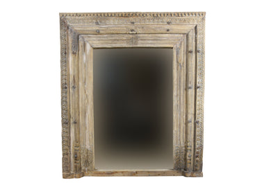 Bleached Wooden Framed Mirror