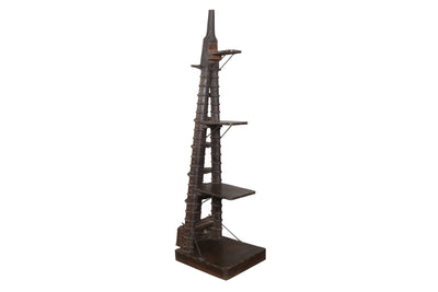 Single Wooden Bull Cart Shelf