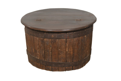 Wooden Barrel Coffee Table