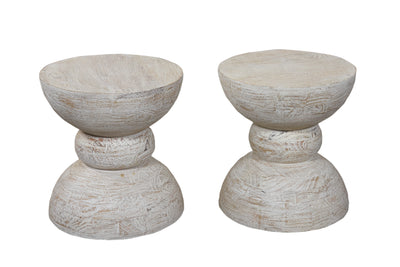 Wooden Okhali Side Table