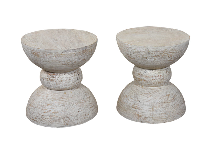 Wooden Okhali Side Table
