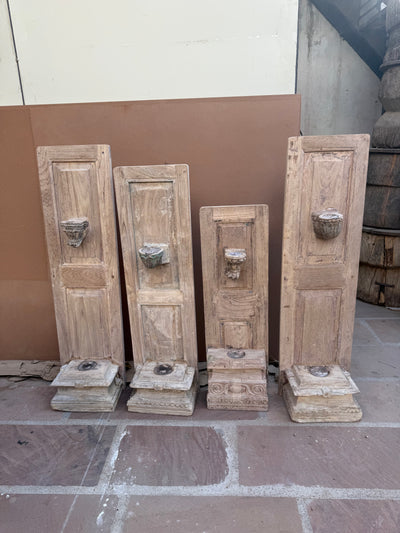 Wooden Panel Candle Stand