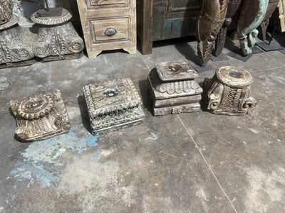 Wooden Pillar Candle Stand