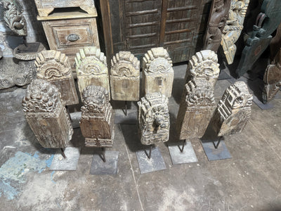 Carved Wooden Bracket on Stand