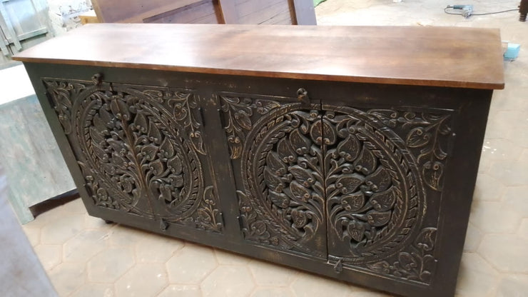 Carved Wooden Sideboard