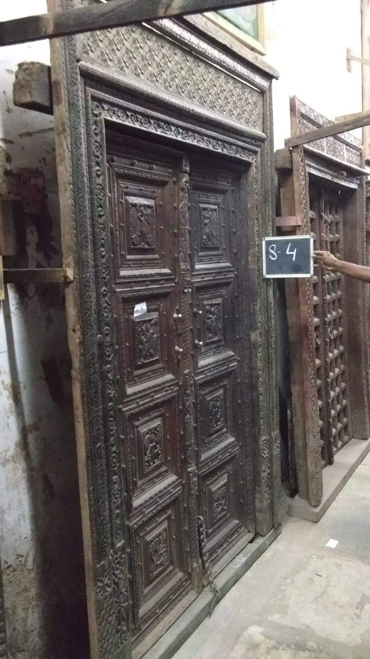 Tall Wooden Door with Frame