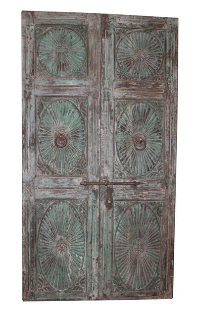 Blue Wood Door Panel