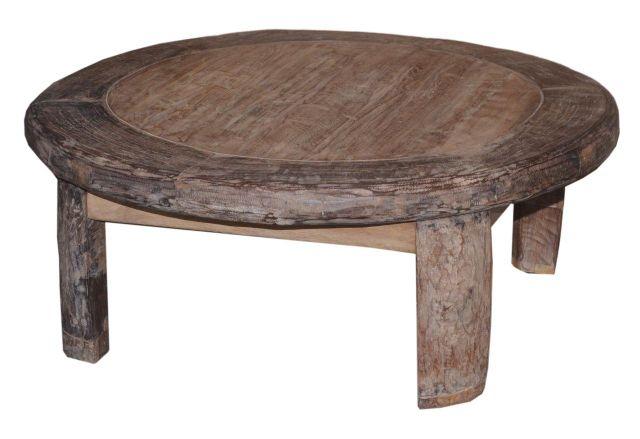 Wooden Wheel Coffee Table