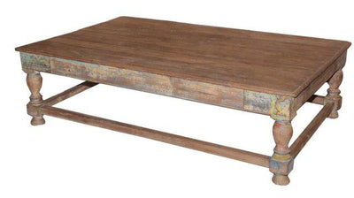 Wooden Coffee Table with Bar on Bottom