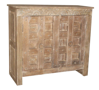 Light Wood Cabinet with Two Doors