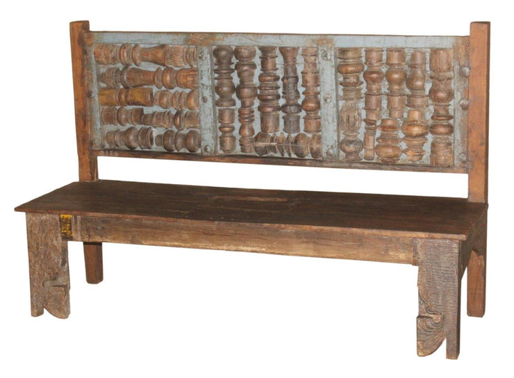 Wooden Carved Bench