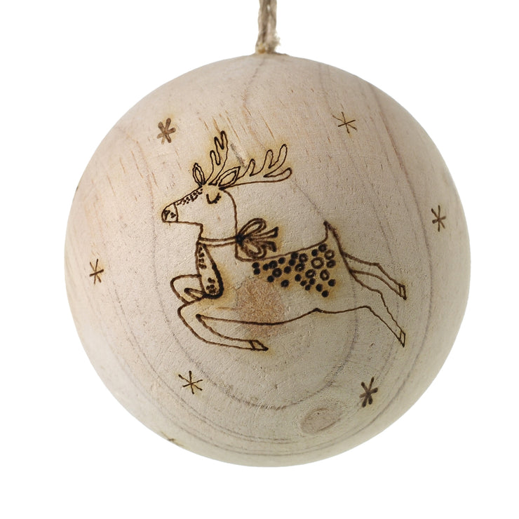 Etched Wood Rustic Ornament