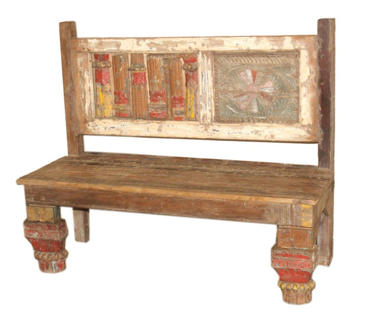 Wooden Carved Bench