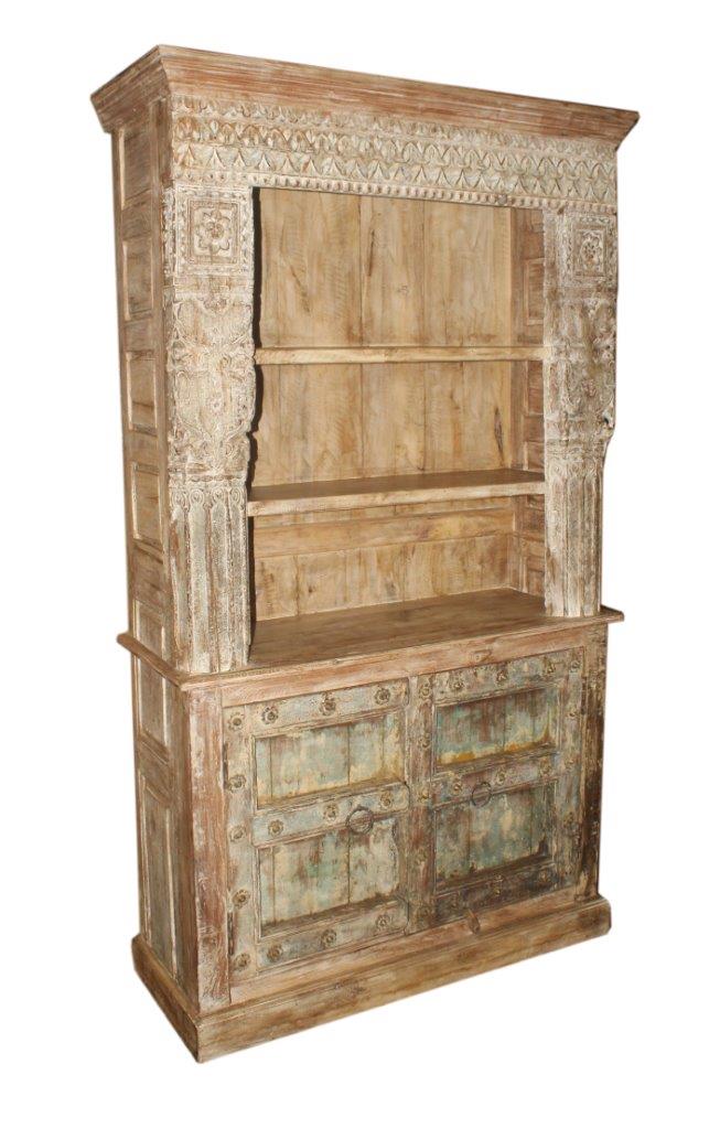 Wooden Rack Almirah with 2 Doors