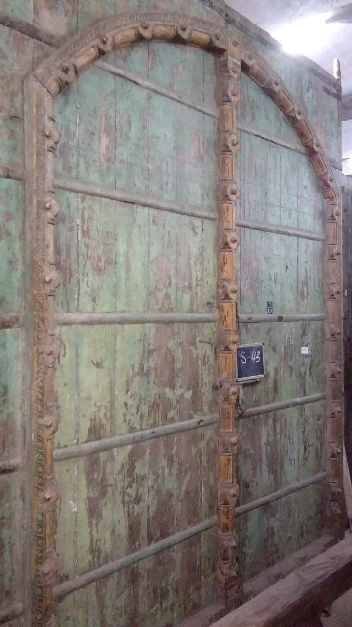 Large Green Wooden Door