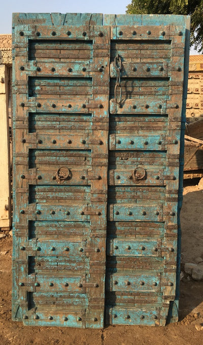 Turquoise Wood Doors