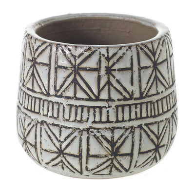 Naima Pot White- 6" x 5"