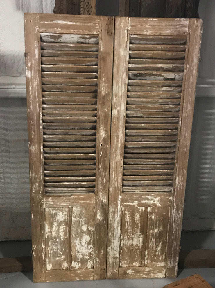 Wooden Door with Blinds