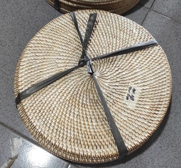 White Wash Rattan Wicker Placemat