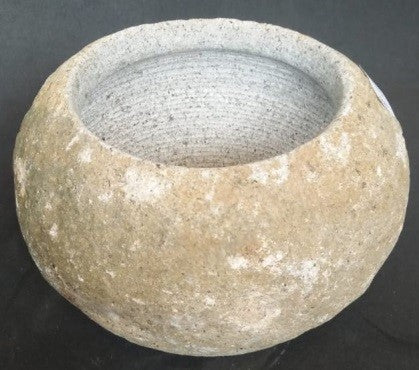 Stone Round Natural Large Pot