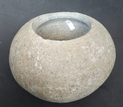 Stone Natural Medium Round Pot