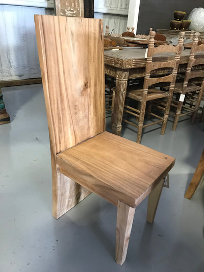 Suar Wooden Chair with Two Legs and a Board