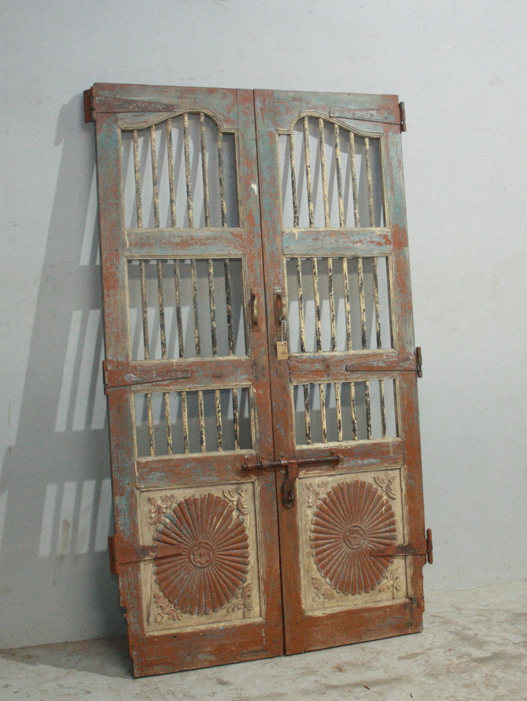 Wooden Doors with Iron Rods