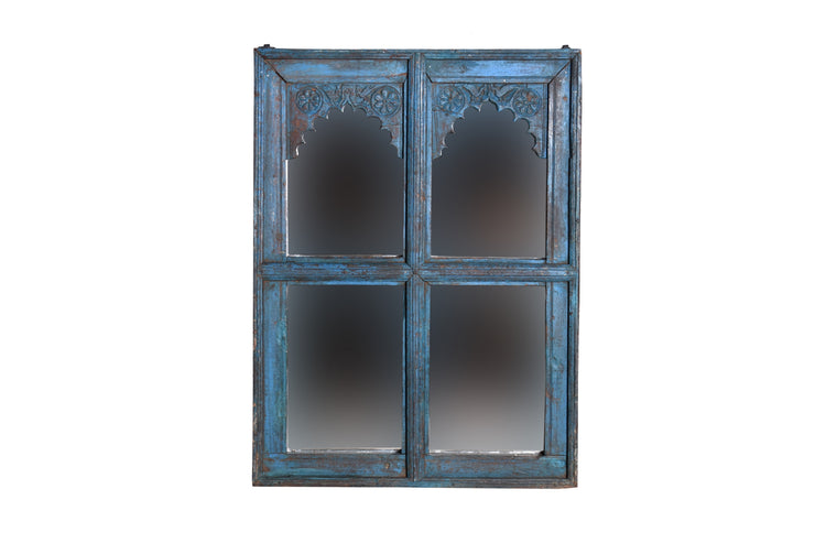 Blue Wooden Mirror Frame