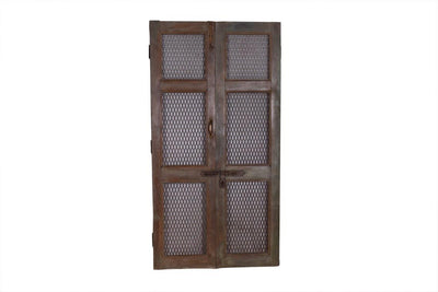 Dark Wooden Iron Jali Door