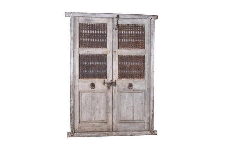 Wooden Iron Jali Door with Frame