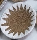 Small White/Natural Woven Grass Wall Hanging