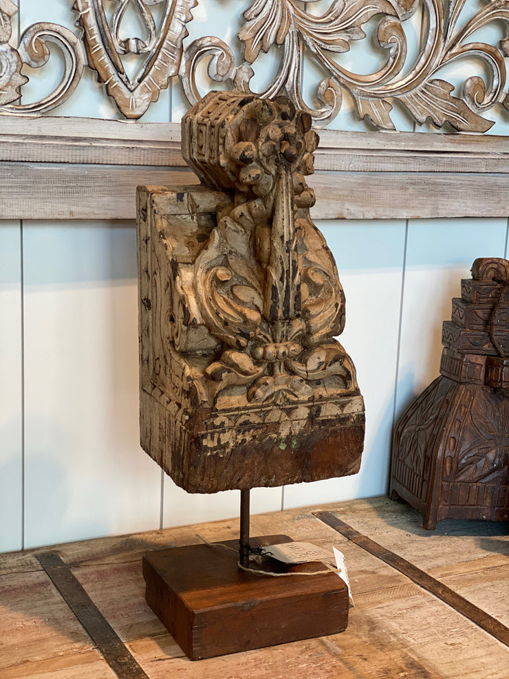 Light Carved Wood Stand