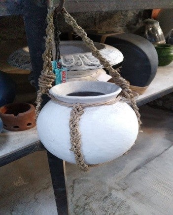 White Hanging Pot