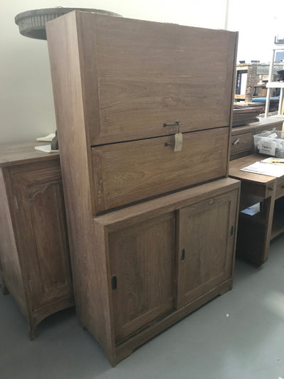 Wooden Cabinet with Sliding Doors