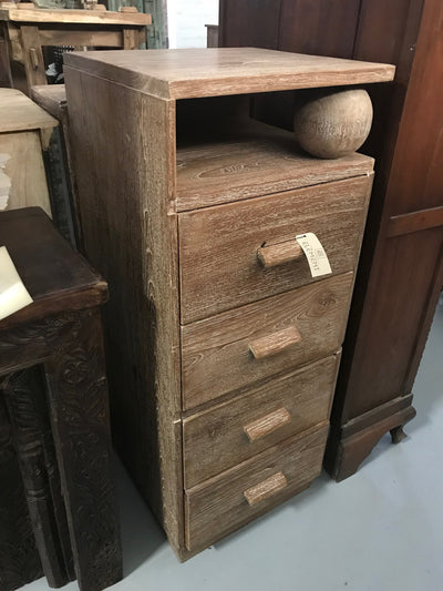 Wooden Cabinet with Four Drawers and One Shelf