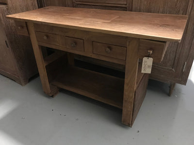 Wooden Desk with Five Drawers