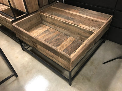 Wooden Coffee Table with Planter