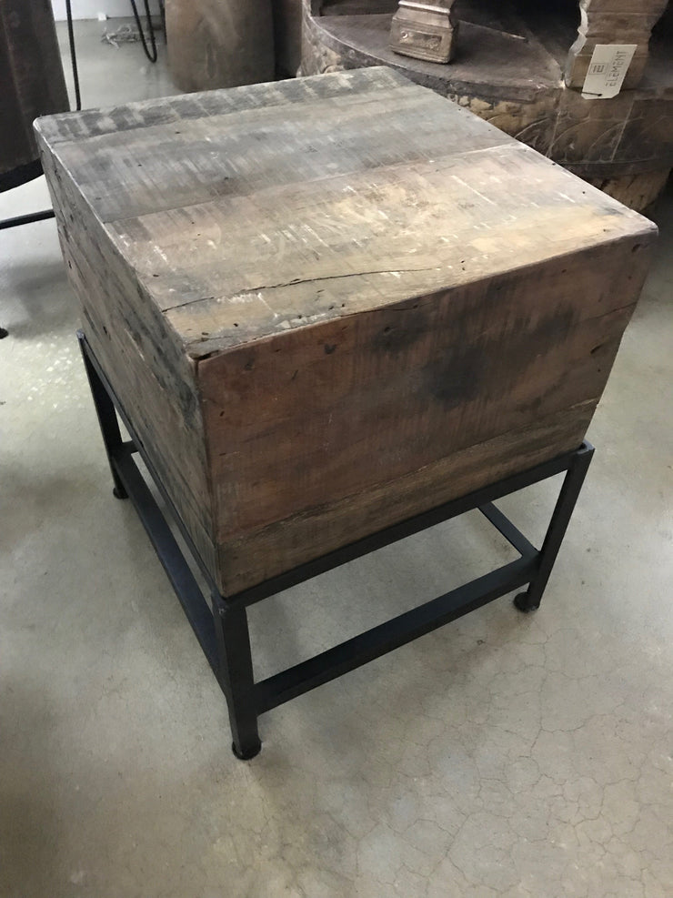 Small Wooden Box Side Table