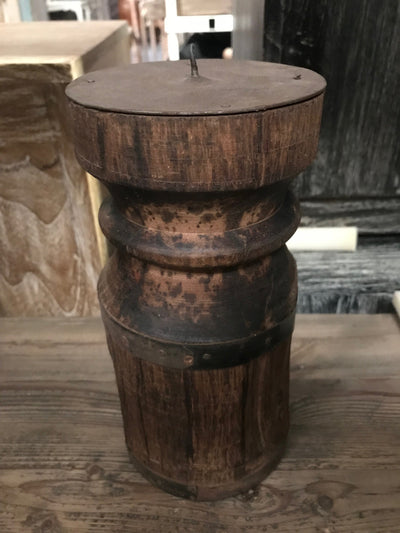 Round Wooden Candle Holder
